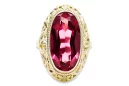 14K Yellow gold Ruby Ring Vintage craft vrc184y